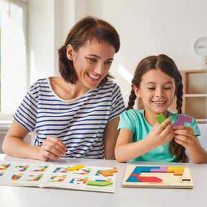 Puzzle Tangram Coogam en bois - 60 défis STEM pour tous les âges SUN N.