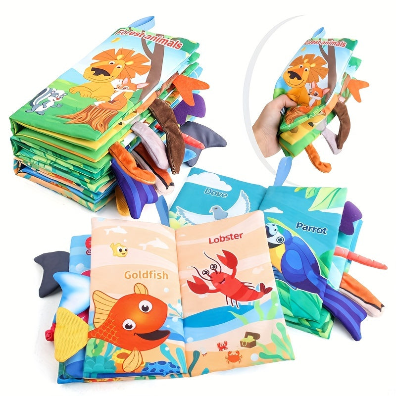 Livres en tissu pour bébés - Jouets sensoriels toucher et sentir SUN N.