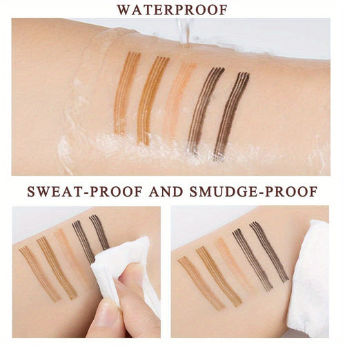 Crayon à sourcils à quatre pointes, étanche et résistant à la transpiration avec tenue longue durée SUN N.