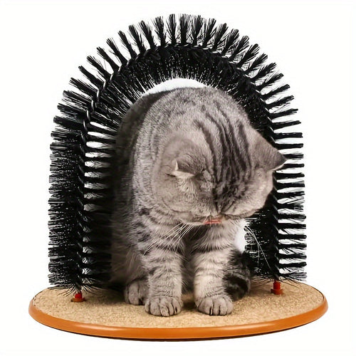 Arche de toilettage pour chat - Brosse de massage et grattoir SUN N.