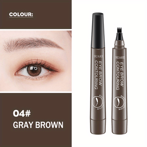 Crayon à sourcils à quatre pointes, étanche et résistant à la transpiration avec tenue longue durée SUN N.