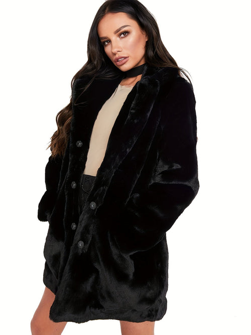 Manteau ample en peluche chaud d'hiver, vêtement d'extérieur teddy à manches longues décontracté, vêtements pour femmes SUN N.