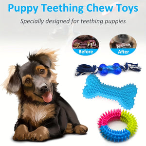Lot de 17 jouets pour chiots - Jouets à mâcher et balle interactive SUN N.